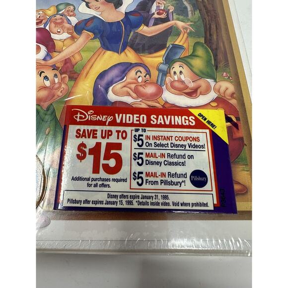Snow White And The Seven Dwarfs VHS 1994 Masterpiece Collection - 1524 - Picture 6 of 11